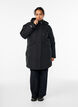 Vett&auml;hylkiv&auml; parka hupulla ja k&auml;yt&auml;nn&ouml;llisill&auml; yksityiskohdilla, Musta, Model image number 1