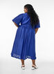 Laskosteltu midimekko lepakkohihoilla, Sininen, Model image number 1