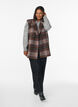 Pitkä ruudullinen liivi, Ruskea, Model image number 1