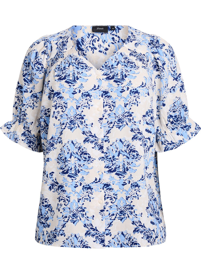 Puseropaita 1/2-hihoilla, Beige, Packshot image number 0