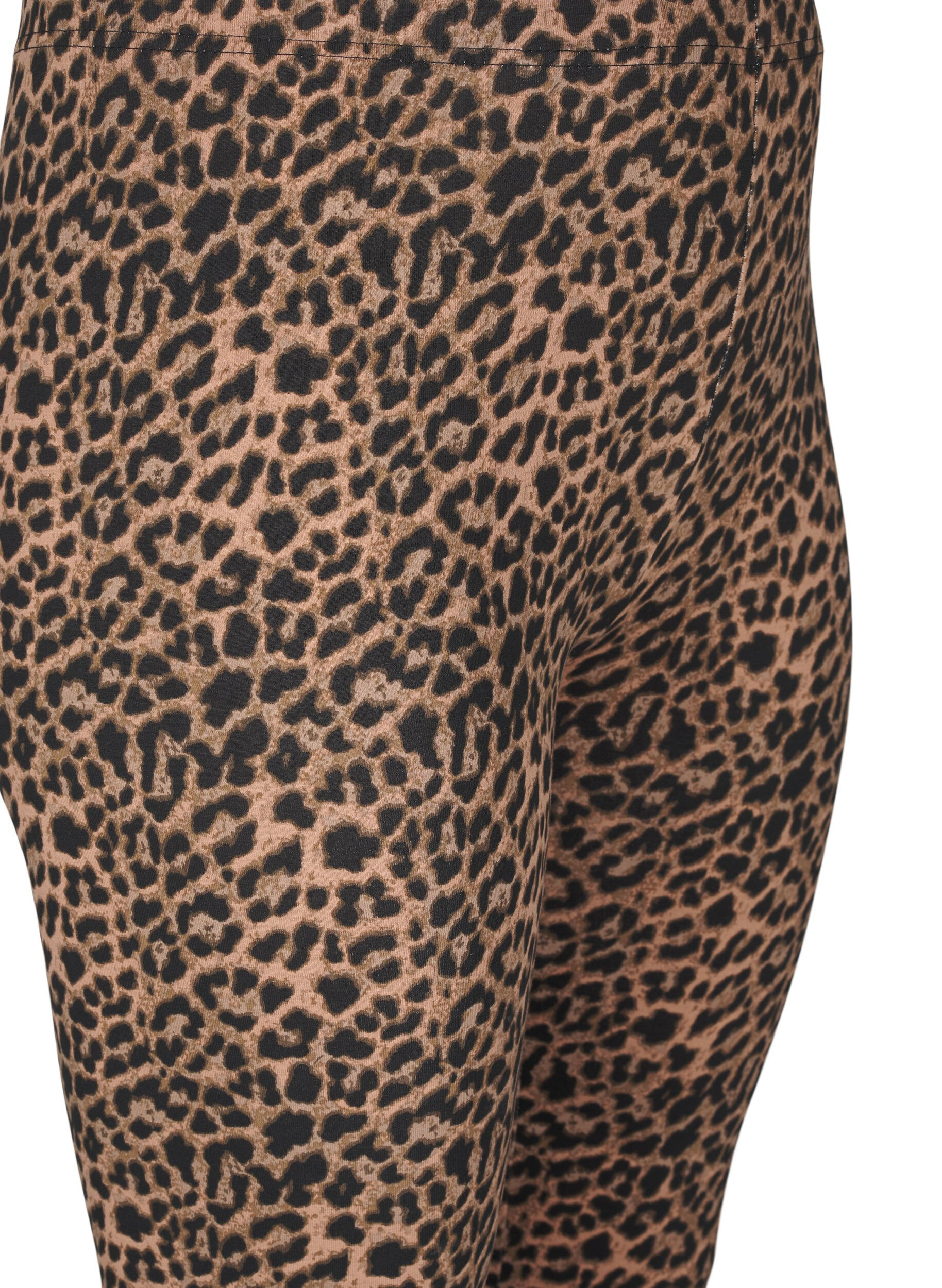 Zizzi Viskoosileggingsit leopardikuviolla, Musta, Packshot image number 2