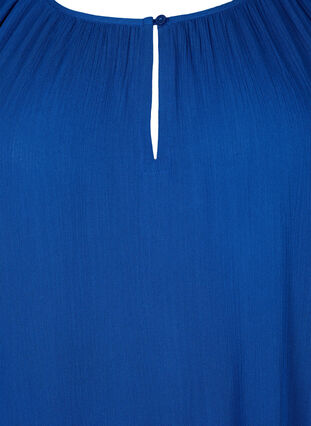 Viskoositunika 3/4-pituisilla hihoilla, Monaco Blue, Packshot image number 2