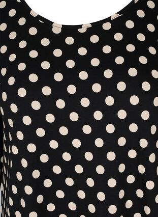 Puuvillainen yömekko kukkakuosilla, Black W. Angora Dot, Packshot image number 2