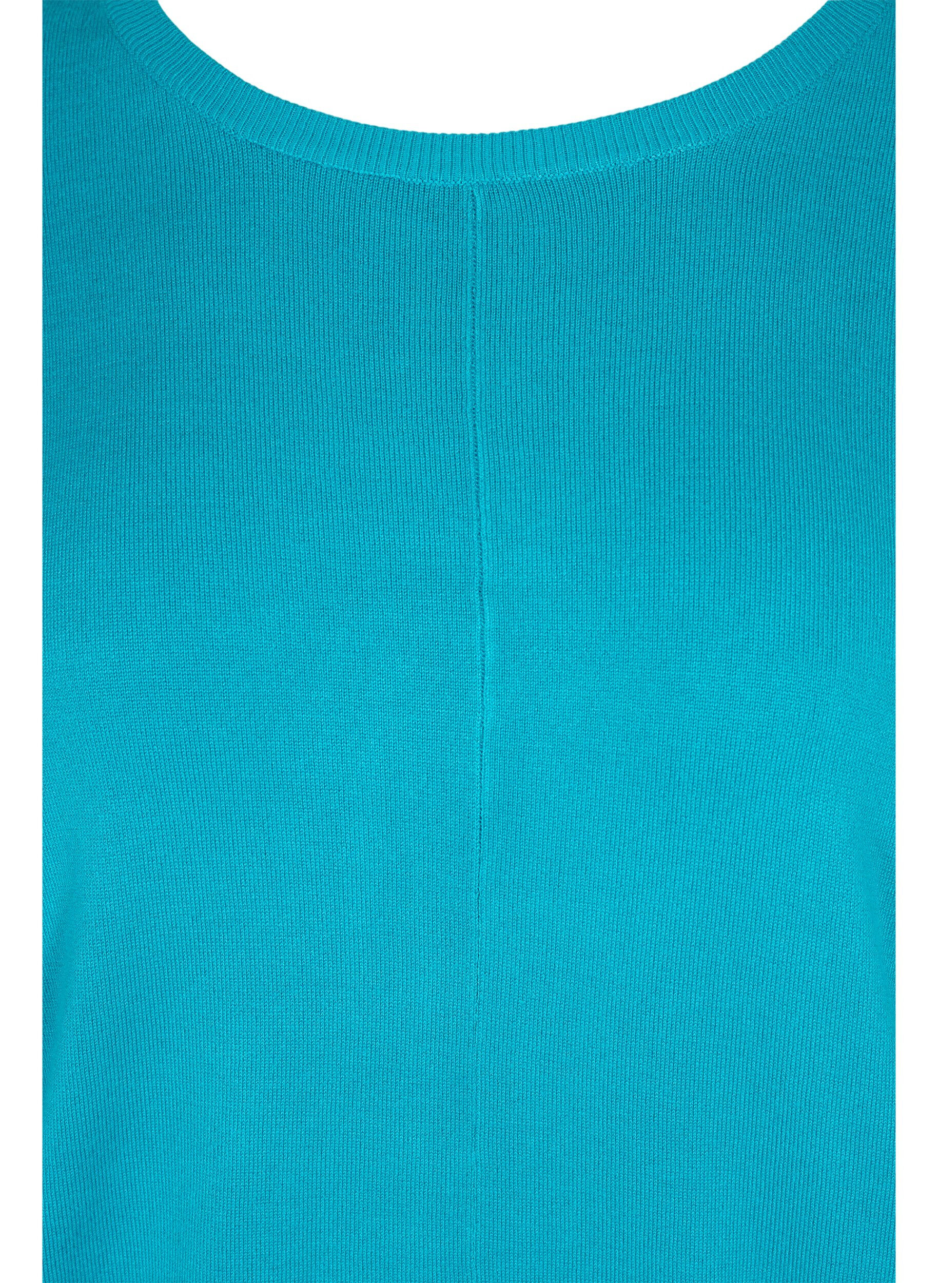 Zizzi Neuletunika viskoosisekoitteesta, Capri Breeze, Packshot image number 2