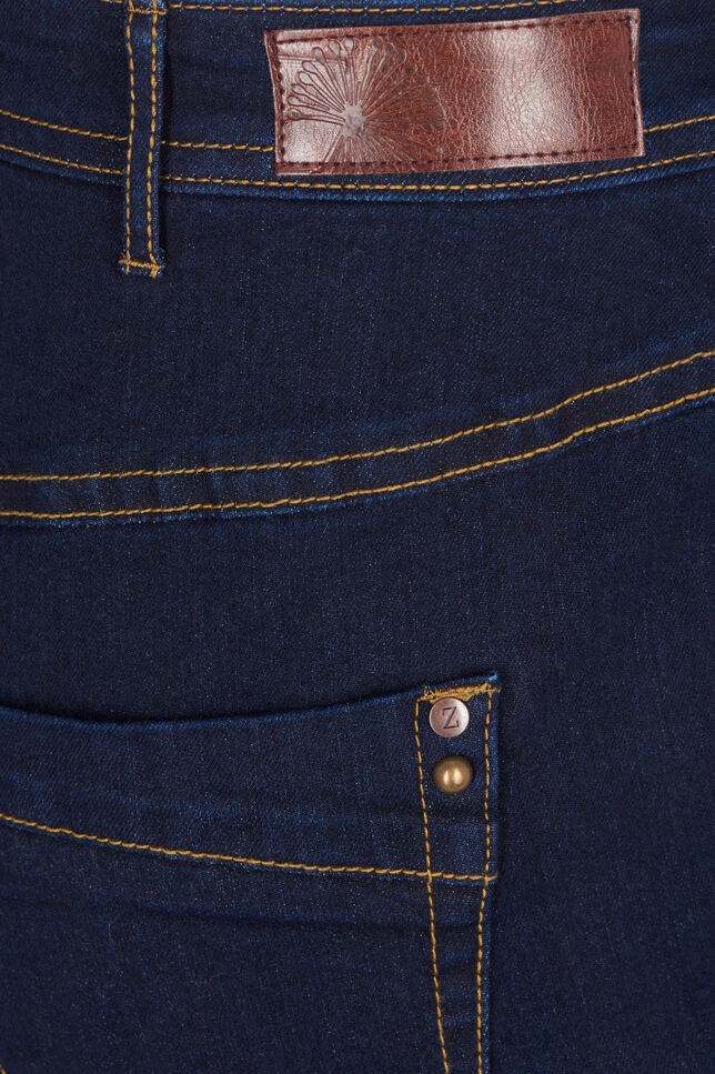 Slim fit Vilma-farkut korkealla vy&ouml;t&auml;r&ouml;ll&auml;, Sininen, Packshot image number 3
