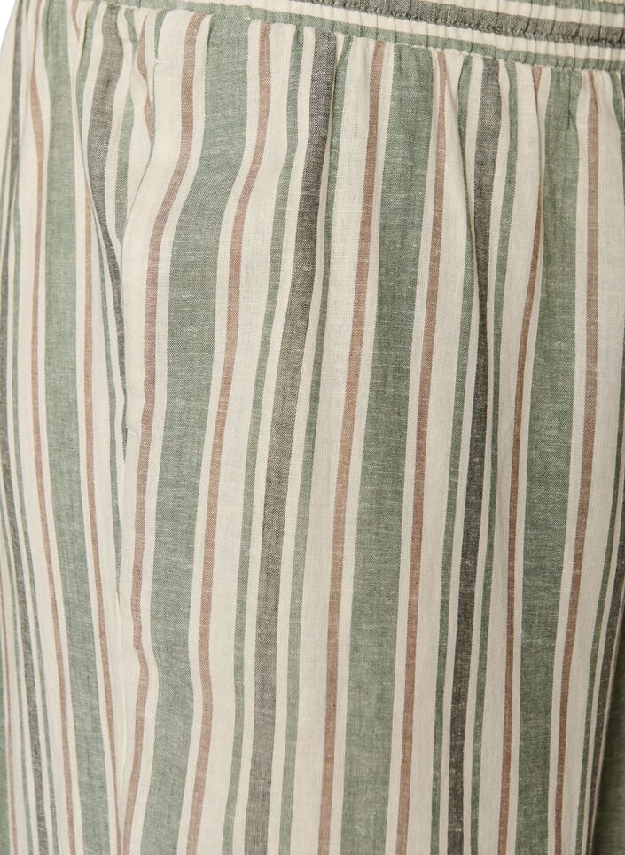 Leve&auml;lahkeiset pellava- ja viskoosihousut, Vanilja, Packshot image number 2