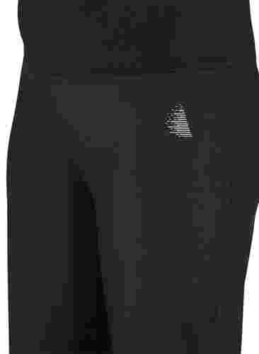 Korkeavyötäröiset treenitrikoot levenevillä lahkeilla, Black, Packshot image number 2