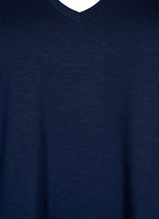 Lyhythihainen perus t-paita v-pääntiellä, Navy Blazer, Packshot image number 2