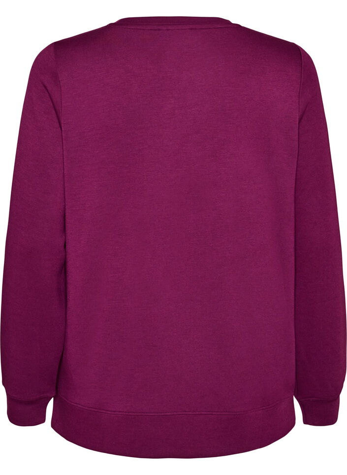 Pitk&auml;hihainen jerseypusero py&ouml;re&auml;ll&auml; p&auml;&auml;ntiell&auml;, Violetti, Packshot image number 1