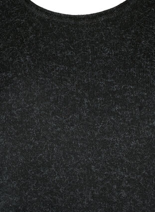 Neulottu mekko, jossa on halkiot hihoissa, Dark Grey Melange, Packshot image number 2