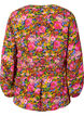 Viskoosipusero kukkakuosilla ja smokkirypytyksellä, Neon Flower Print, Packshot image number 1