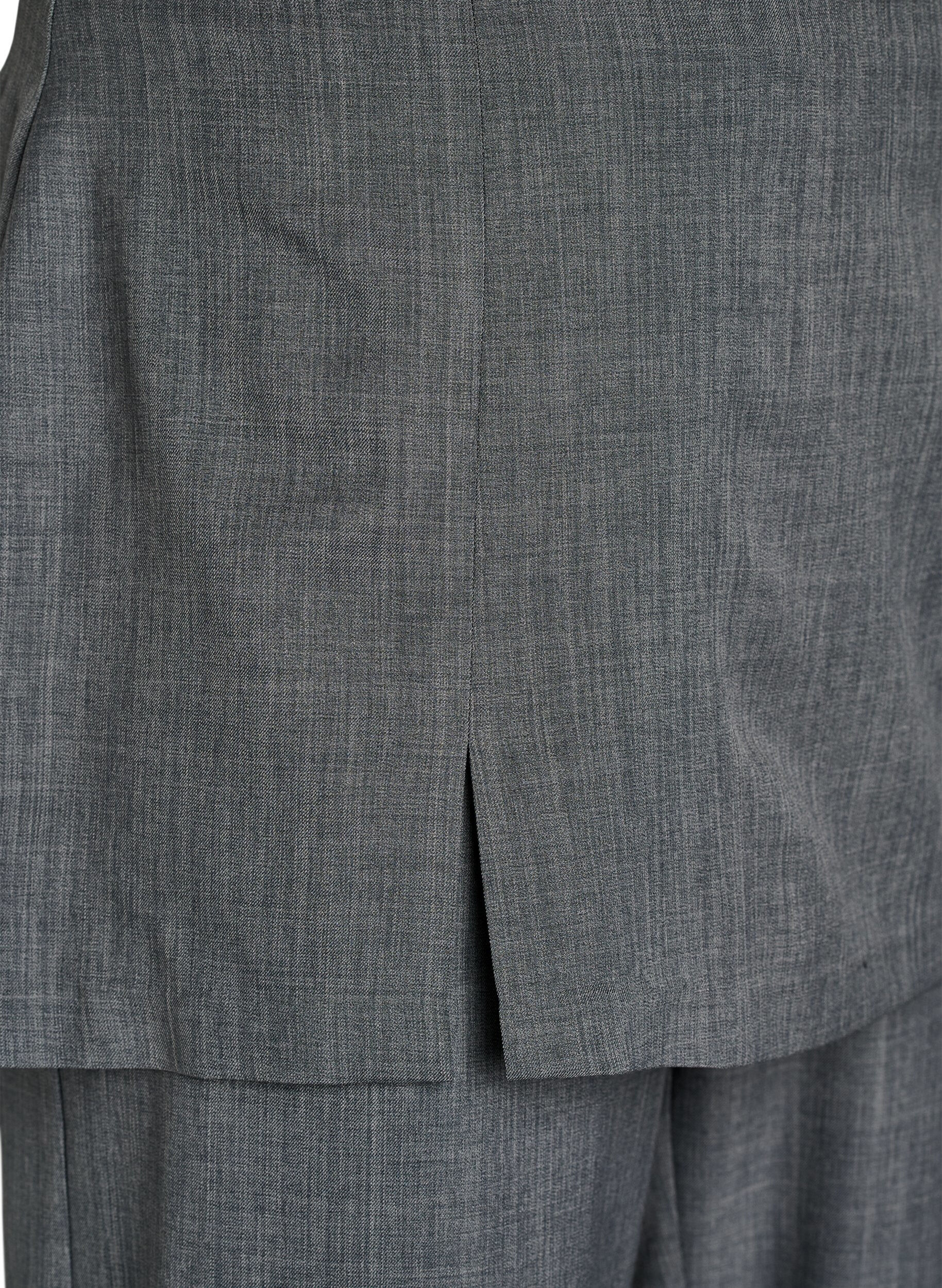 Zizzi Suorat housut hameen kanssa, Harmaa, Packshot image number 2