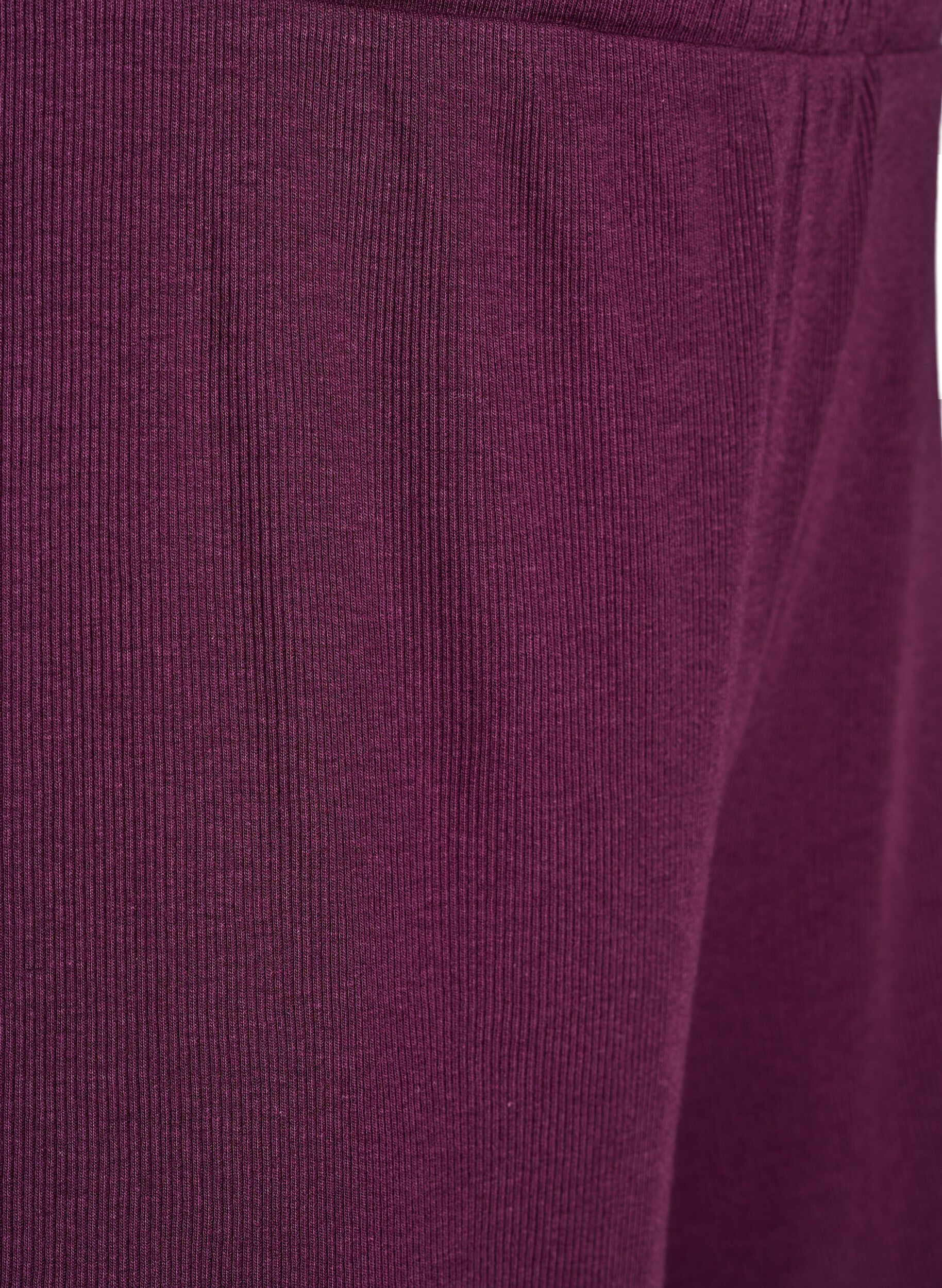 ZizziRennot y&ouml;shortsit ribatulla tekstuurilla ja pitsisomisteilla, Tumma Bordeaux, Packshot image number 2