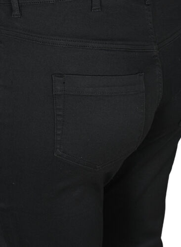 Korkeavyötäröiset Amy-farkkucaprit super slim fit, Black, Packshot image number 3