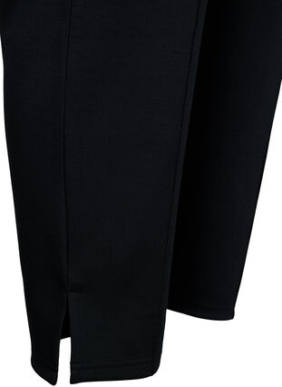 Modaalisekoitteiset housut, joissa on halkio, Black, Packshot image number 3