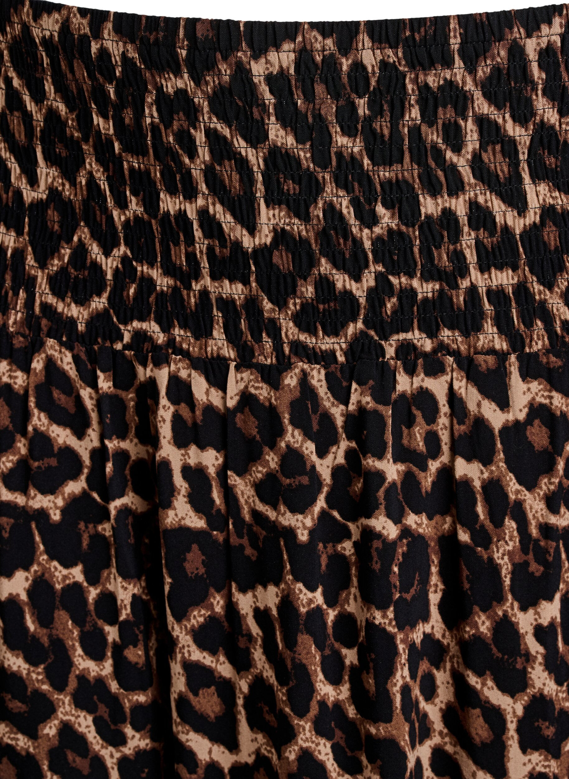 Zizzi FLASH &ndash; Viskoosista valmistettu rypytetty maksihame, Ruskea, Packshot image number 2