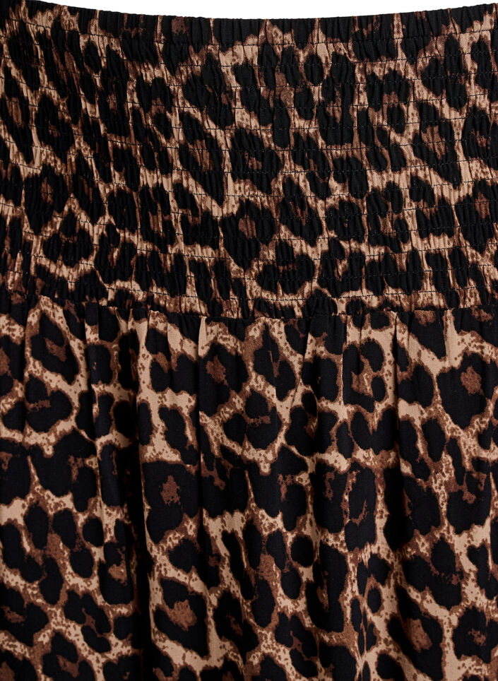 FLASH – Viskoosista valmistettu rypytetty maksihame, Ruskea, Packshot image number 2