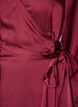 Lyhyt satiinimekko kietaisumallilla, Punainen, Packshot image number 2