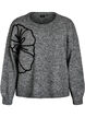 Neulepusero kukka-applikaatiolla, Harmaa, Packshot image number 0