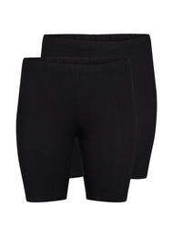 2 kpl py&ouml;r&auml;ilyshortseja viskoosista, Musta