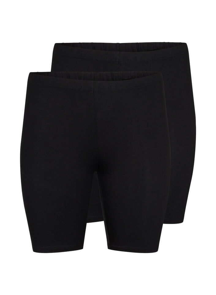 2 kpl py&ouml;r&auml;ilyshortseja viskoosista, Musta, Packshot image number 0