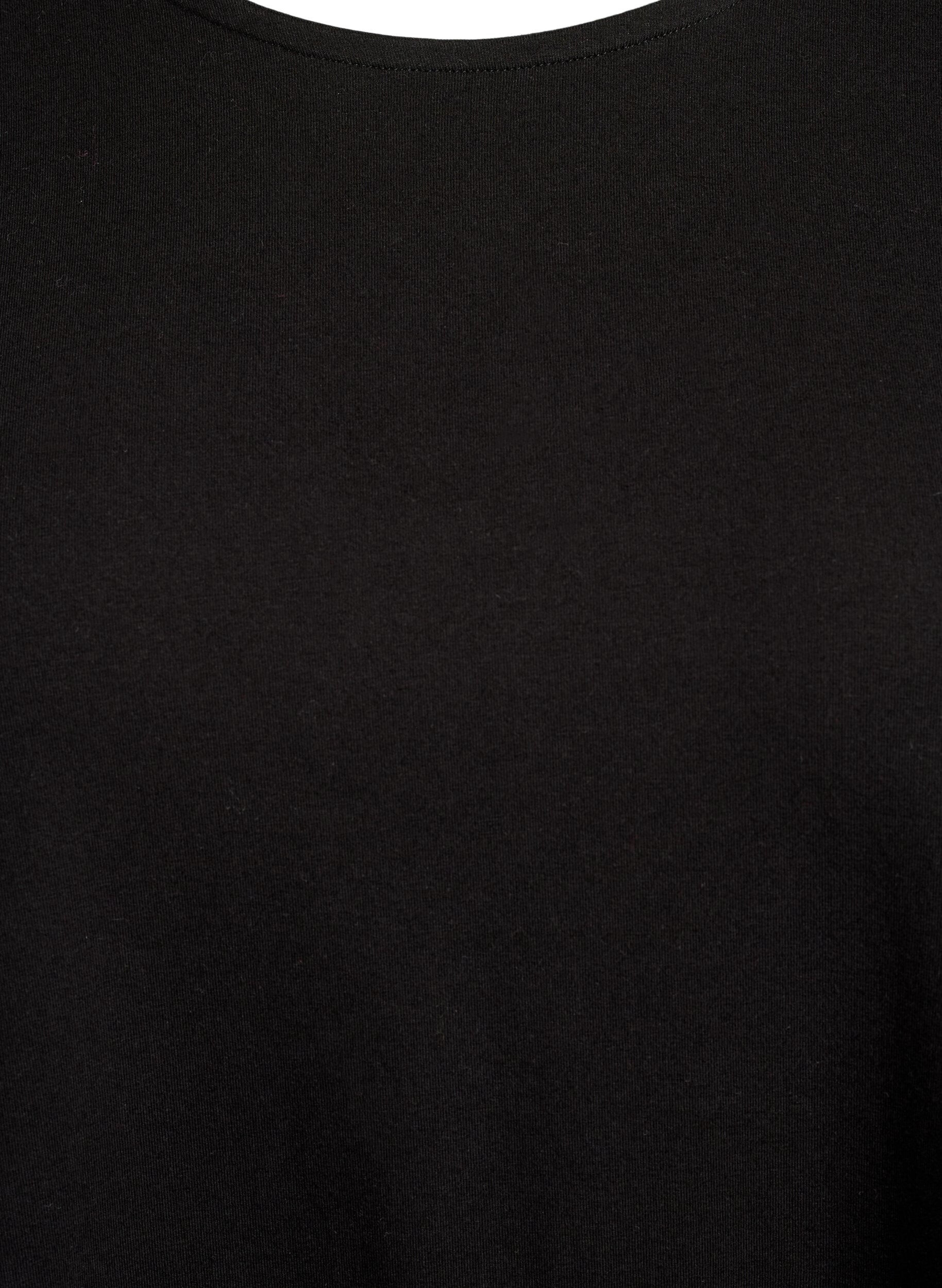 Zizzi Pitk&auml;hihaiset mekko py&ouml;re&auml;ll&auml; kauluksella, Black, Packshot image number 2