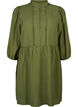 Polvipituinen kirjailtu mekko, jossa on ¾-pituiset hihat., Winter Moss, Packshot image number 0