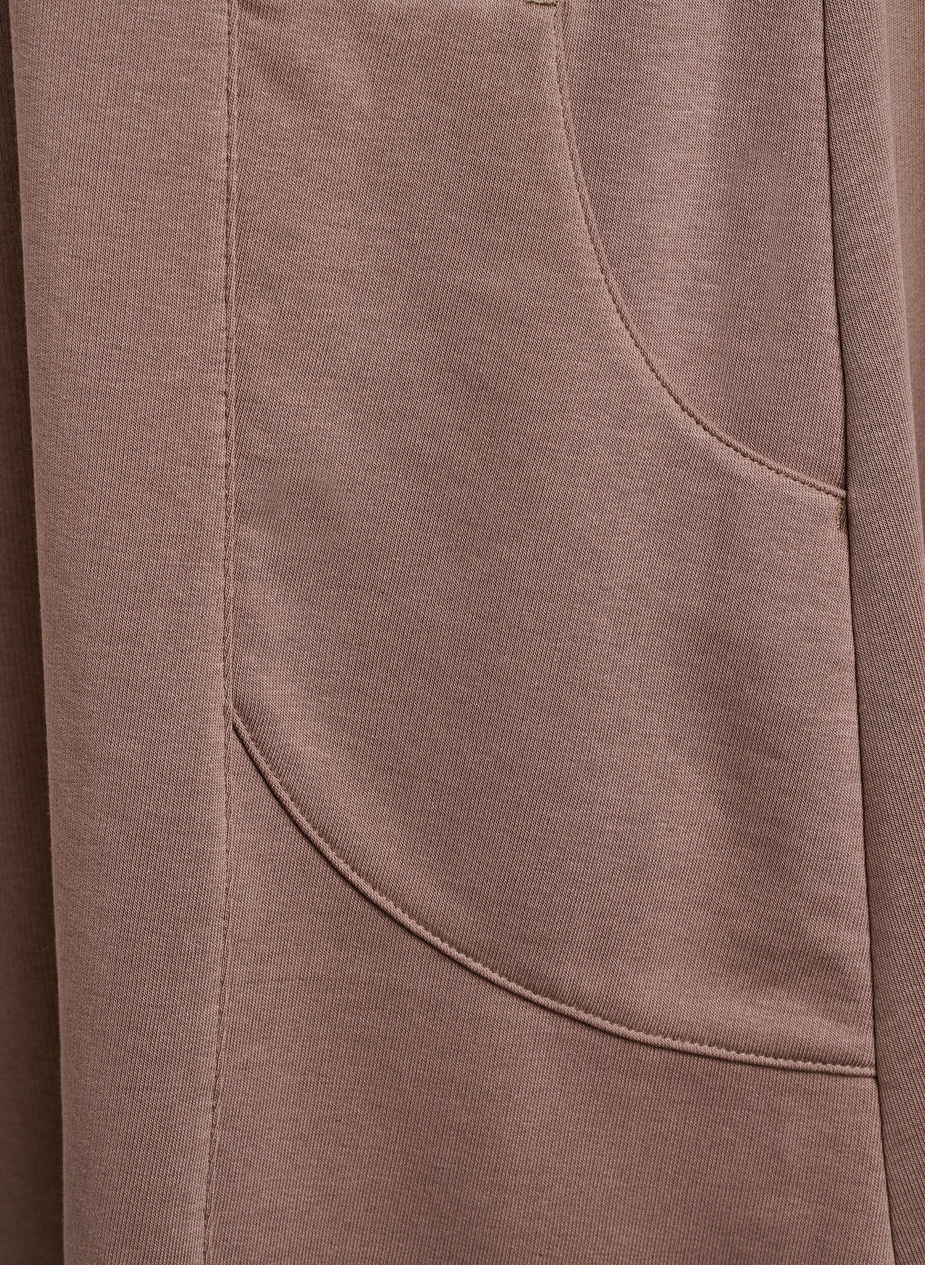 Zizzi Jerseymekko lyhyill&auml; hihoilla ja taskuilla, Ruskea, Packshot image number 3