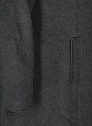 Villainen takki hupulla, Dark Grey Melange, Packshot image number 3