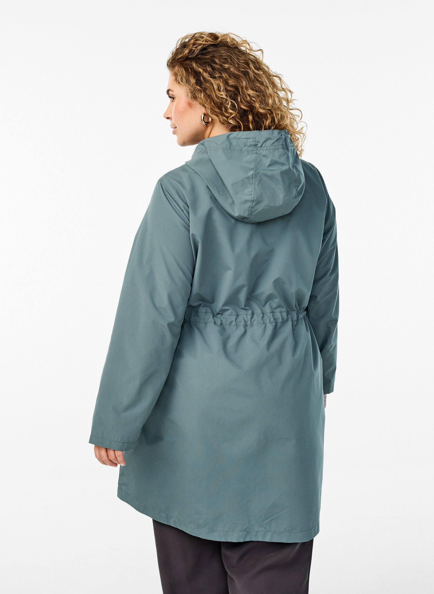 Zizzi FLASH - Vett&auml; hylkiv&auml; parka hupulla, Vihre&auml;, Model image number 2