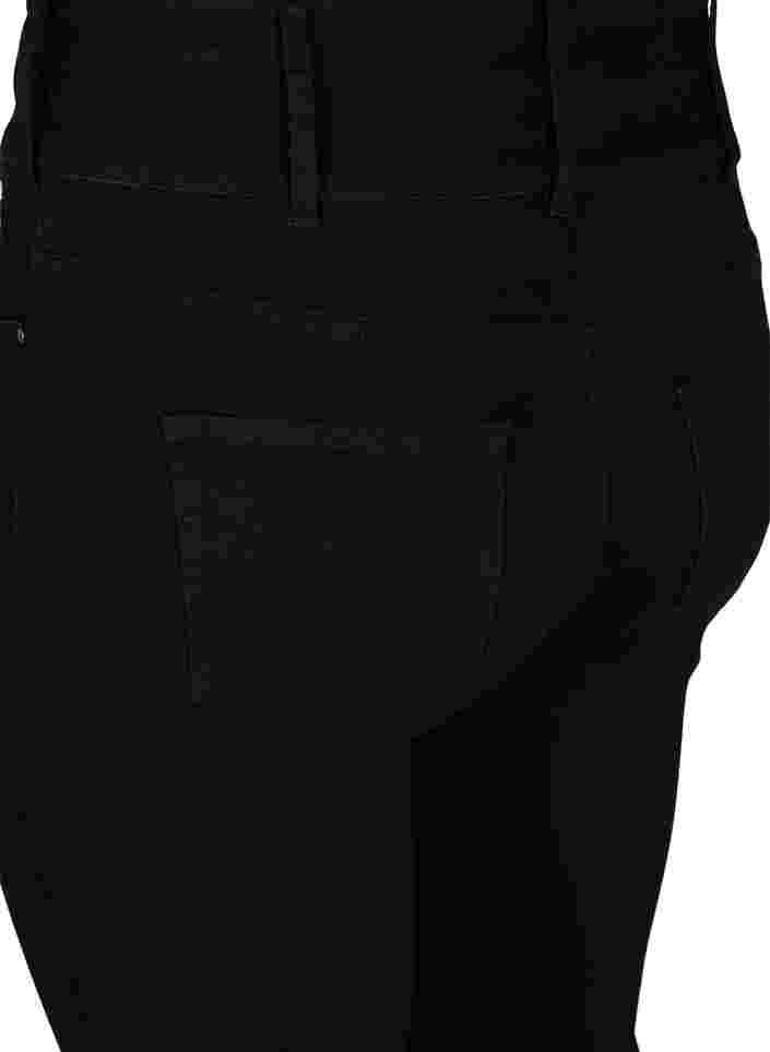 Super slim Bea-farkut erittäin korkealla vyötäröllä, Black, Packshot image number 3