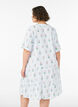 Lyhyt A-linjainen mekko puuvillamusliinista, Vanilja, Model image number 2