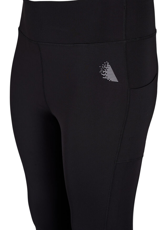 CORE, POCKET TIGHTS -Treenitrikoot mesh-kankaalla ja taskulla, Black, Packshot image number 2