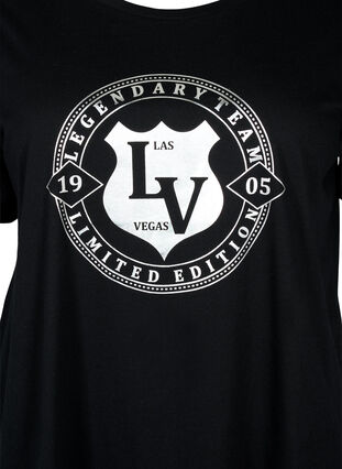 T-paita ekologisesta puuvillasta T-paita ekologisesta puuvillasta painatuksella , Black W. Silver LA, Packshot image number 2