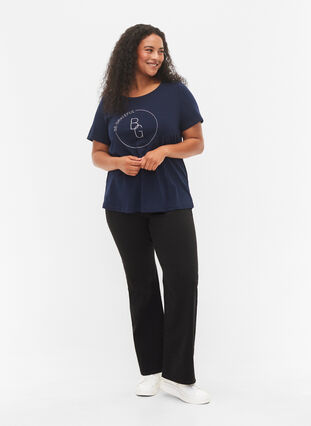 Lyhythihainen t-paita painatuksella, Navy Blazer BG, Model image number 2