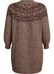 Neulemekko jacquard-kuviolla, Ruskea, Packshot image number 1
