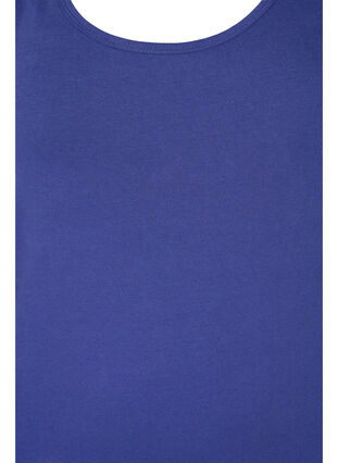 Yksivärinen perus paita puuvillasta, Deep Cobalt, Packshot image number 2