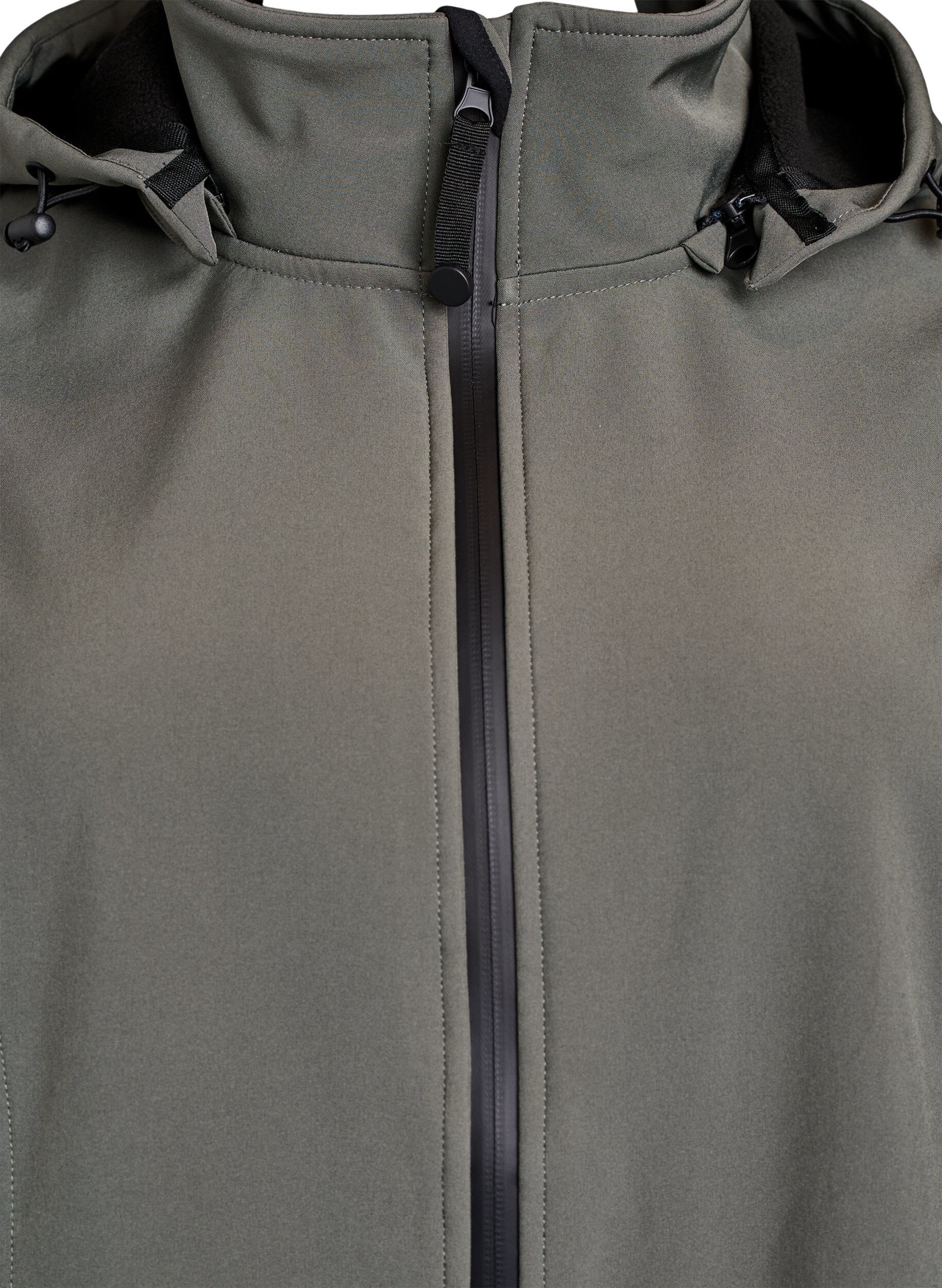 ZizziLyhyt softshell-takki irrotettavalla hupulla, Harmaa, Packshot image number 2