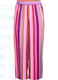 V&auml;lj&auml;t raidalliset viskoosihousut, Vaaleanpunainen