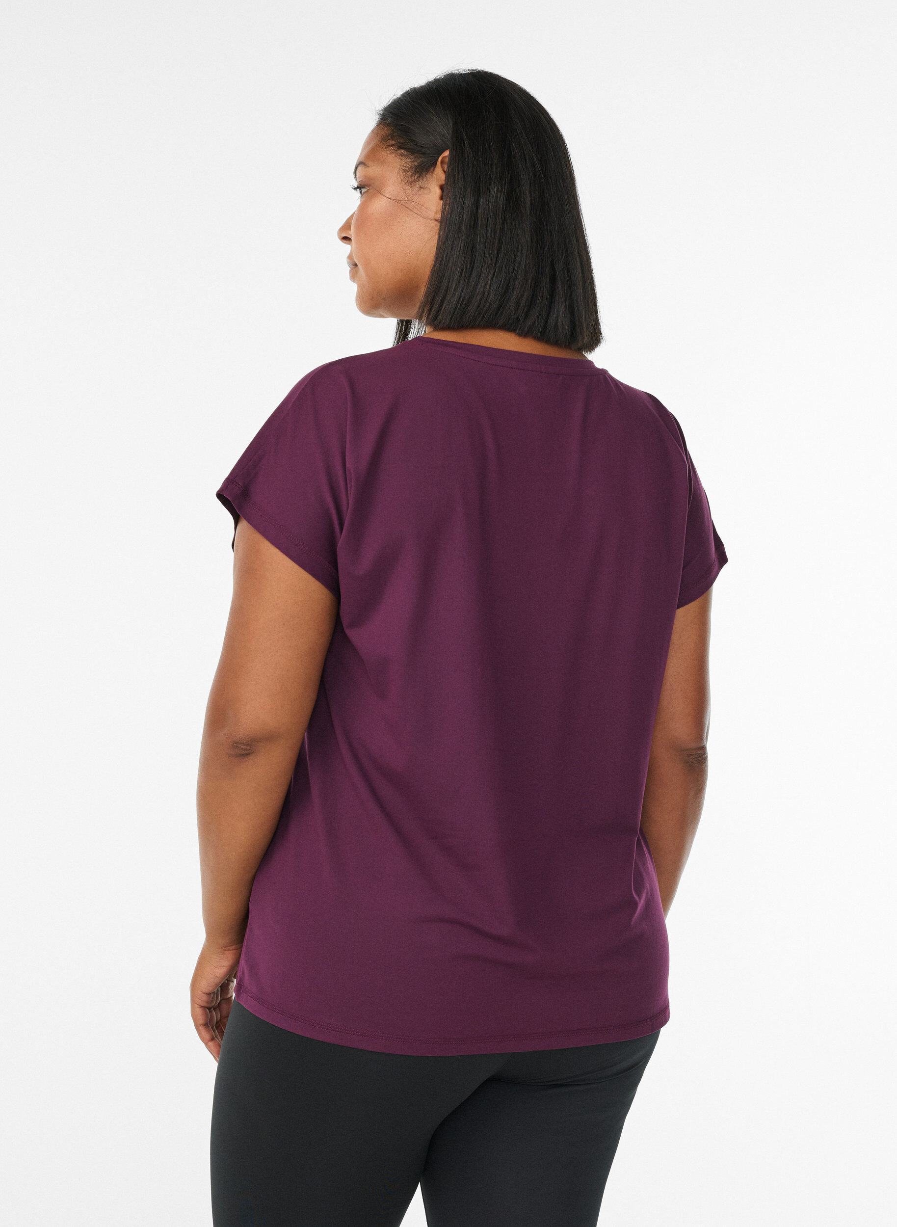 ZizziYksiv&auml;rinen treeni-T-paita, Violetti, Model image number 2