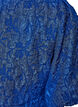 Jakardimekko puhvihihoilla ja A-linjaisella helmalla, Sininen, Packshot image number 3