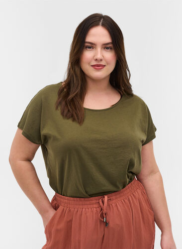 T-paita puuvillasekoitteesta, Ivy Green, Model image number 0