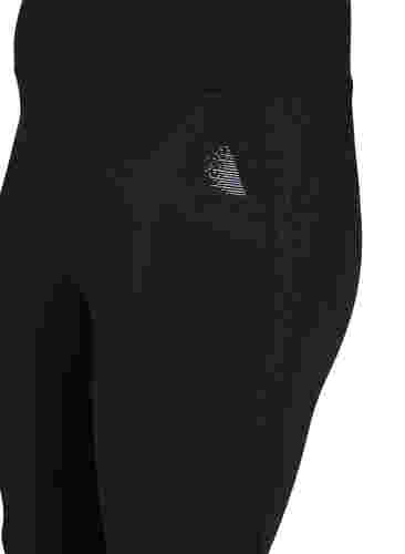 Kropatut treenitrikoot takataskuilla, Black, Packshot image number 2