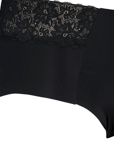 2-pakkaus alushousuja kantilla ja tavallisella vyötäröllä, Black, Packshot image number 3