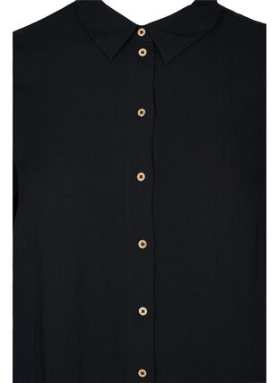 Pitkä paitamekko viskoosista, Black, Packshot image number 2