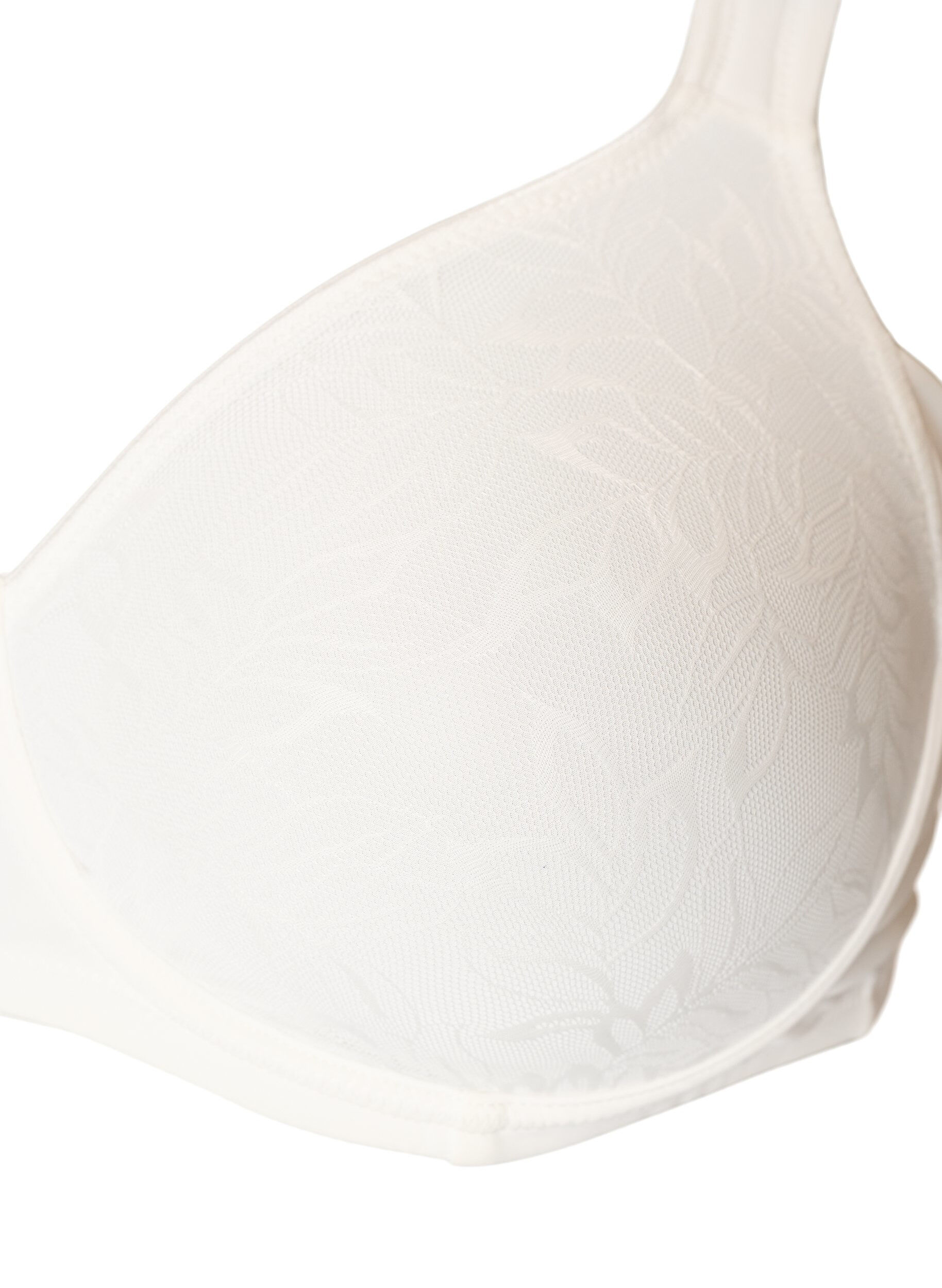 ZizziMukavat rintaliivit pitsill&auml; ja muotoilluilla kupeilla, Valkoinen, Packshot image number 2