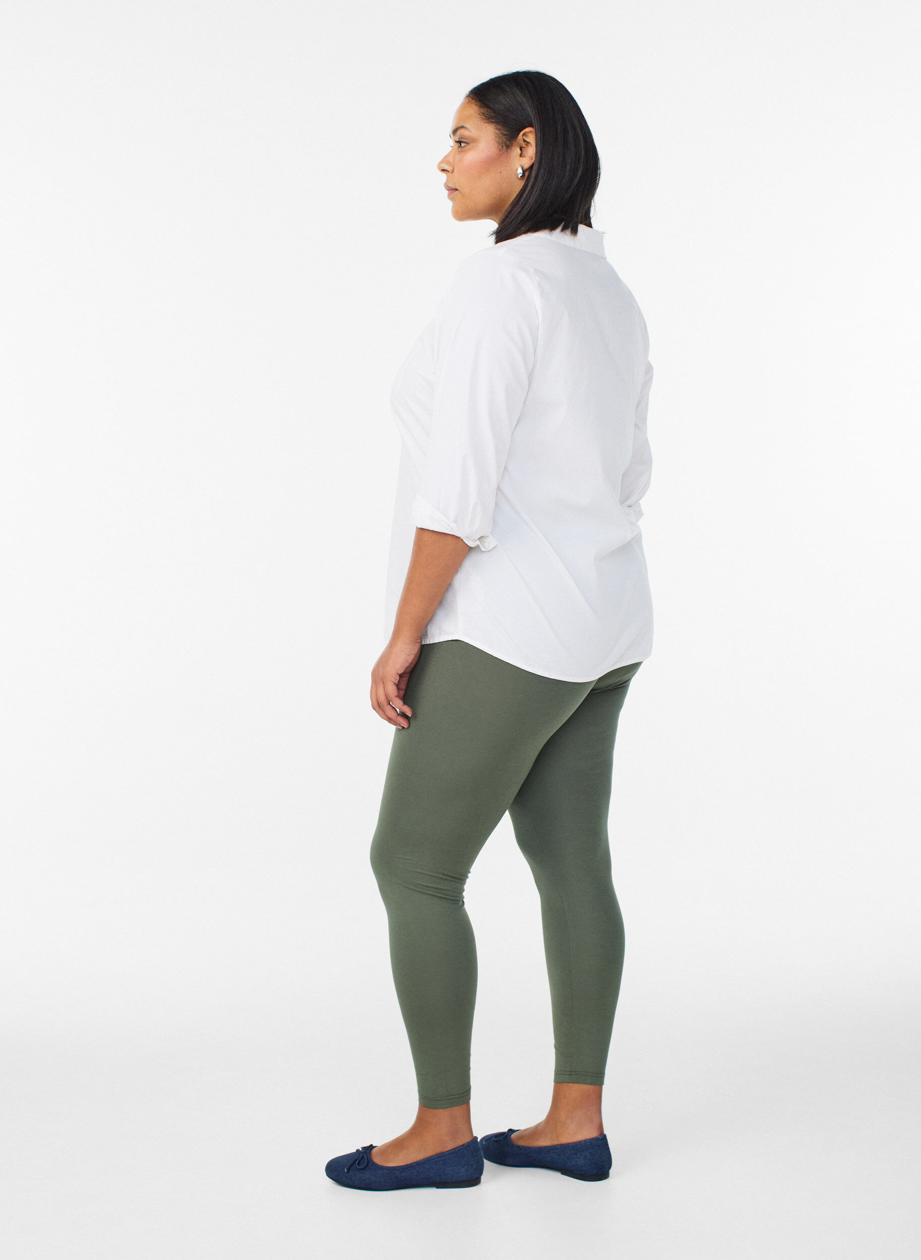 ZizziPeruslegginsit viskoosia, Vihre&auml;, Model image number 2