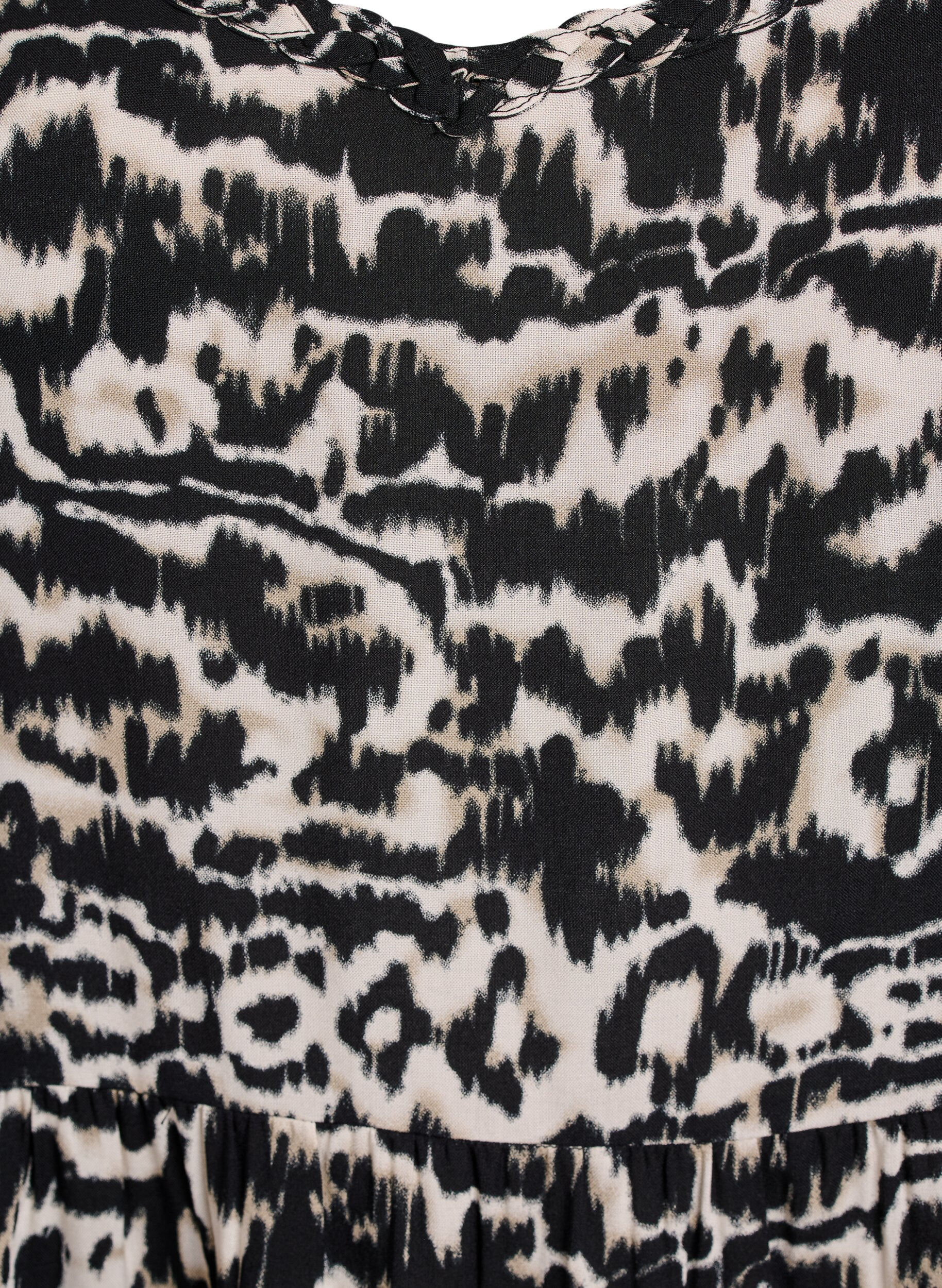 Zizzi Midi-mittainen olkainmekko, jossa on smokattu selk&auml;osa, Musta, Packshot image number 2