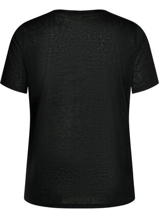 T-paita niiteillä ja pyöreällä pääntiellä, Black, Packshot image number 1