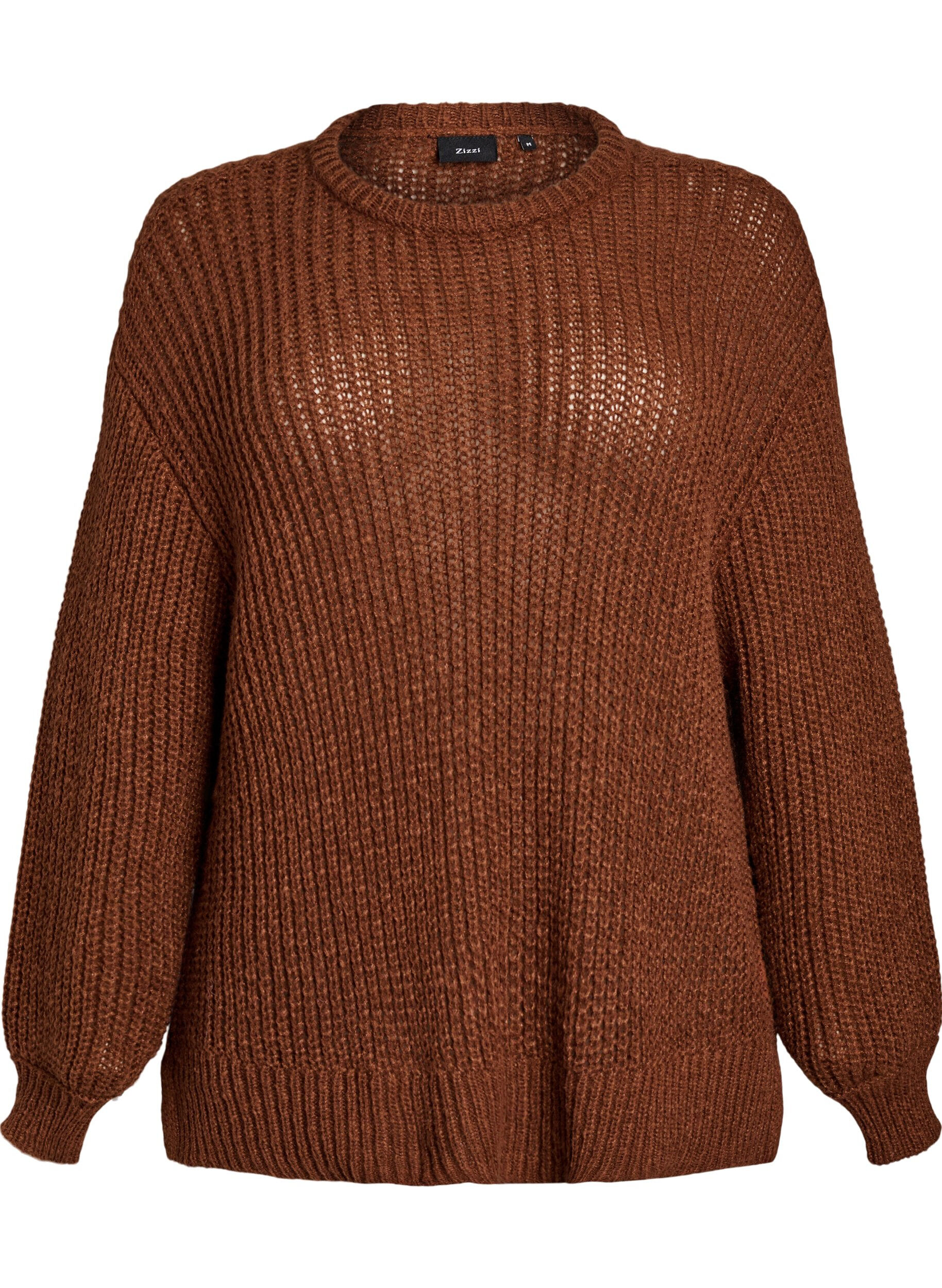 Zizzi Neulepusero, jossa hapsut takana, Ruskea, Packshot image number 0